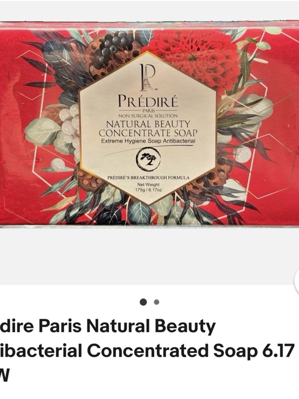 Prédiré Paris Natural Beauty Concentrate Soap - Red